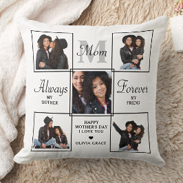 MOM スタイリッシュ Monogram 5パーソナライズされたフォトコラージュ クッション