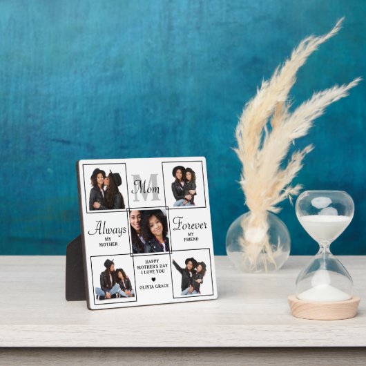 MOM スタイリッシュ Monogram 5パーソナライズされたフォトコラージュ フォトプラーク (インサイチュ)