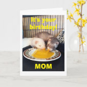 **MOM**ハッピーバースデー – デ得ルの目的でカバー カード (黄色い花)