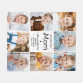 MOM パーソナライズされた 11フォトコラージュ母の日 フリースブランケット (正面(横))
