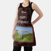 Mom パーソナライズされた Brown向けHappy Retiment Gives エプロン (インサイチュ)