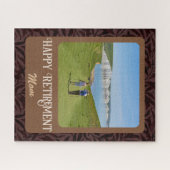 Mom パーソナライズされた Brown向けHappy Retiment Gives ジグソーパズル (横)