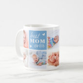 MOM パーソナライズされた Cute Mother's Day 8 Photo Collage コーヒーマグカップ (正面左)