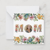 MOM パーソナライズされた Mothers Day花写真 ノートカード (正面)