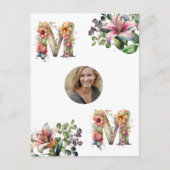 MOM パーソナライズされた Mothers Day花写真 ポストカード (正面)