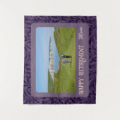 Mom パーソナライズされた Violetの退職祝い タペストリー (正面)