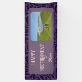 Mom パーソナライズされた Violetの退職祝い 横断幕 (縦)