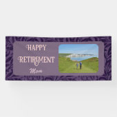 Mom パーソナライズされた Violetの退職祝い 横断幕 (横)