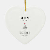 Mom | ミミ結成年 クリスマス セラミック オーナメント (正面)