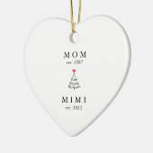 Mom | ミミ結成年 クリスマス セラミック オーナメント (左)