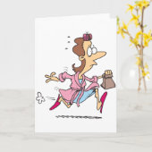 Mom ランニング Greeting Card カード (黄色い花)