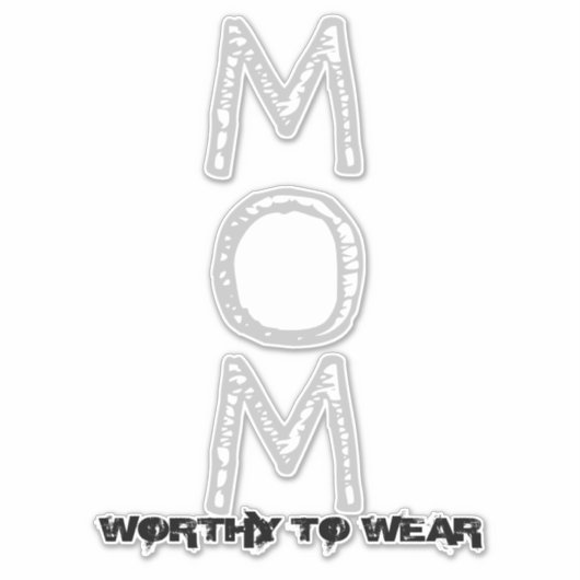 MOM – 価値のある衣服 シール (正面)