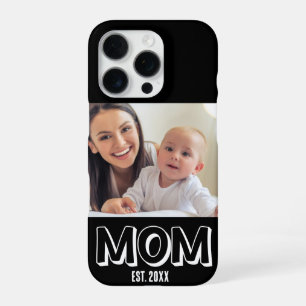 Mom 写真 ミニマル タイポグラフィ 設立年 iPhone 16 proケース