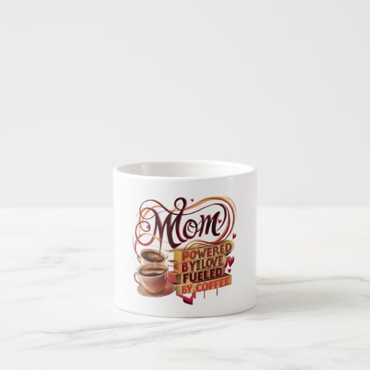 Mom – 愛で動く、コーヒーで沸き立つ エスプレッソカップ (正面)
