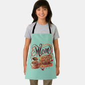 Mom – 愛で動く、コーヒーで沸き立つ エプロン (インサイチュ)