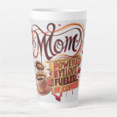 Mom – 愛で動く、コーヒーで沸き立つ カフェラテマグ (正面)