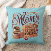 Mom – 愛で動く、コーヒーで沸き立つ クッション (ブランケット)