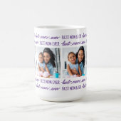 MOM 最高の Ever4パーソナライズされた写真モダンコラージュ コーヒーマグカップ (中央)