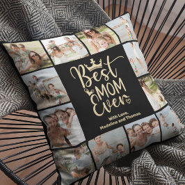 Mom 最高の Ever 12フォトコラージュのプラーク クッション