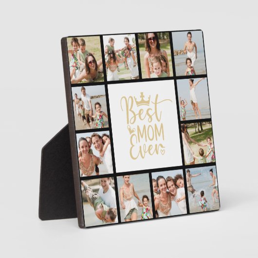 Mom 最高の Ever 12フォトコラージュのプラーク フォトプラーク (正面)