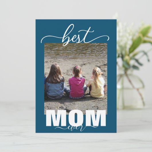 MOM 最高の Ever 3 Kids Photo Mother's Day シーズンカード (スタンド正面)