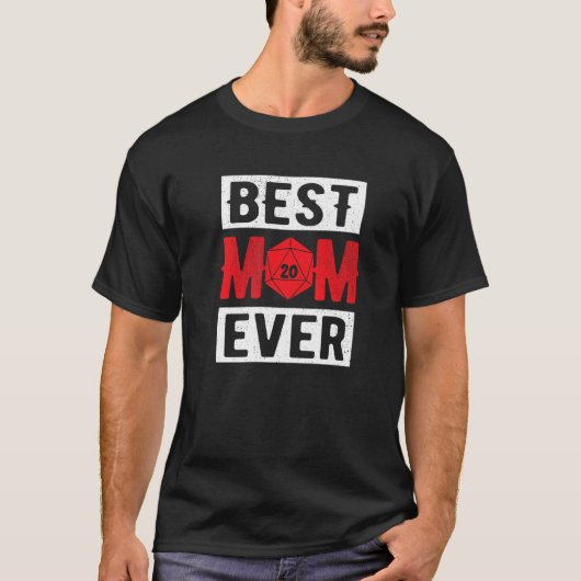 Mom 最高の Ever D20サイコロロールプレーヤーRPG Tabelettop M Tシャツ (正面)