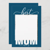 MOM 最高の Ever Kids Photo Mother's Day 招待状 (正面/裏面)