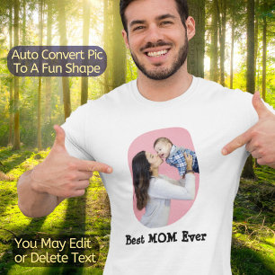 MOM 最高の Ever Mother's Day Mother誕生日写真 Tシャツ