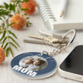 MOM 最高の Kids Photo Mother's Day Keychain キーホルダー (正面右)