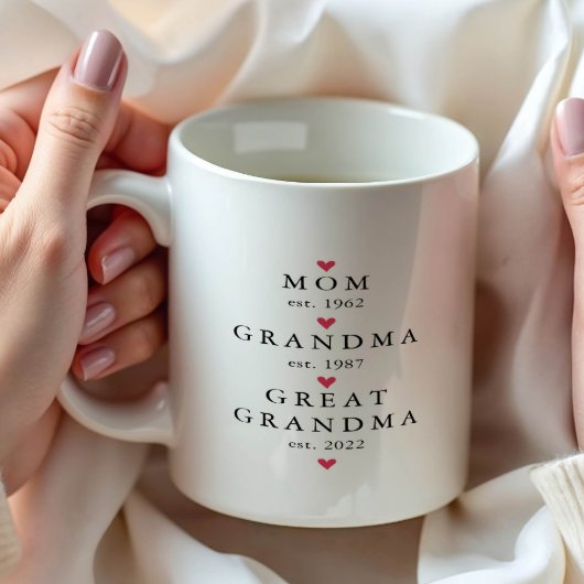 Mom | 祖母 | 曾祖母 設立年 コーヒーマグカップ