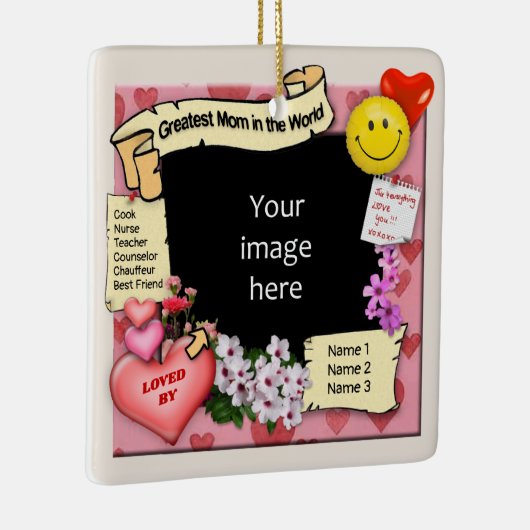 Mom (素晴らしカスタマイズ可能)セラミック写真オーナメント セラミックオーナメント (右)