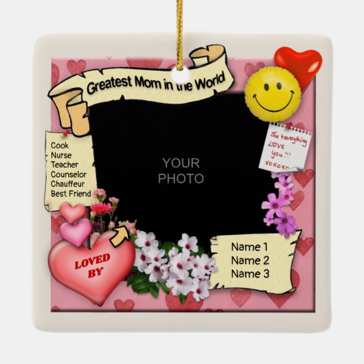 Mom (素晴らしカスタマイズ可能)セラミック写真オーナメント セラミックオーナメント (裏面)