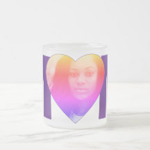 "MoM"紫の写真カスタムハート