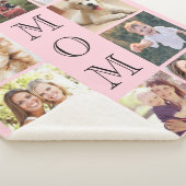 Mom 10フォトコラージピンク シェルパブランケット (3/4)