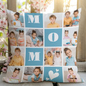 MOM 12はっきりした写真コラージュ母の日 クッション