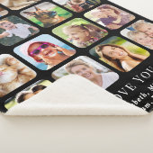 Mom 16ブラックフォトコラージュ シェルパブランケット (3/4)