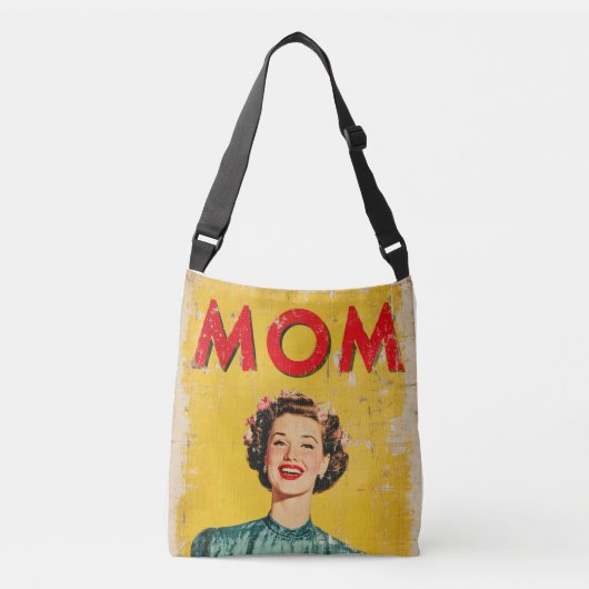 MOM (1) 1960年代風グラフィック クロスボディバッグ (正面)