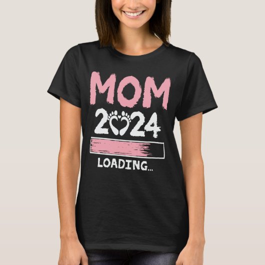 Mom 2024将来の新しおもしろいいMomをロードする Tシャツ (正面)