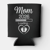 Mom 2026 Loading Dad Pregnancy Announcement Baby 缶クーラー (正面)