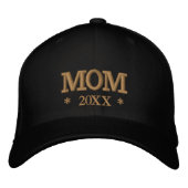 MOM 20XX embroidered baseball cap gold / white 刺繍入りキャップ (正面)