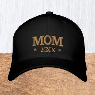 MOM 20XX embroidered baseball cap gold / white 刺繍入りキャップ