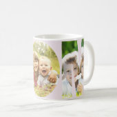 MOM 3写真切り出し文字ピンクまたは色 コーヒーマグカップ (正面右)