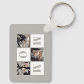 Mom 3 Photo Collage Gray キーホルダー (裏面)