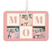 Mom 3 Photo Collage Pink カーエアーフレッシュナー (裏面)