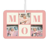 Mom 3 Photo Collage Pink カーエアーフレッシュナー (正面)