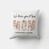 Mom 3 Photos Cutout Letters クッション (裏面)