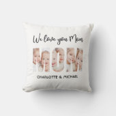 Mom 3 Photos Cutout Letters クッション (正面)