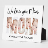 Mom 3 Photos Cutout Letters フォトプラーク (側面)