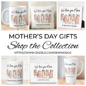 Mom 3 Photos Cutout Letters フリースブランケット