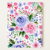 Mom 4 Photo Collage Waterカラー花模様 プランナー手帳 (裏面)